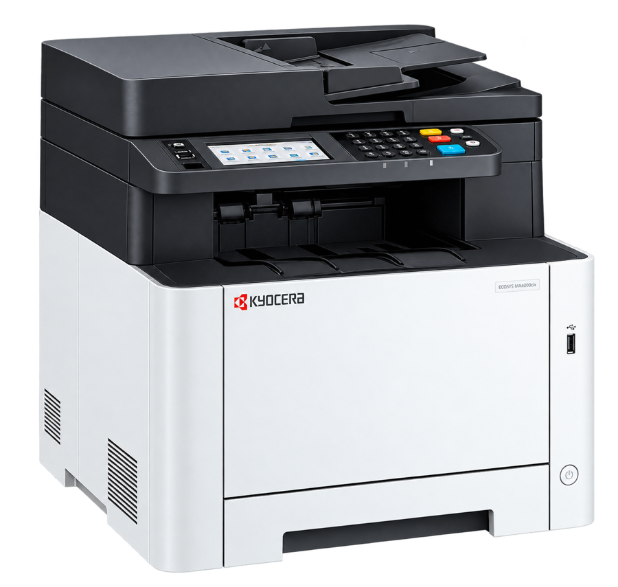 Freigestelltes KYOCERA Multifunktions-Drucksystem